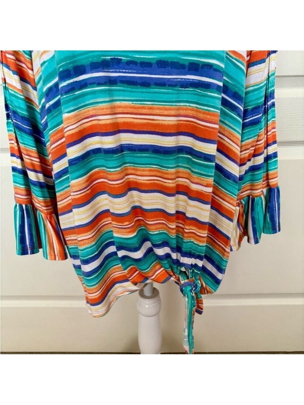Ruby Rd Multicolor Stripe Blouse XL - Picture 3 of 10